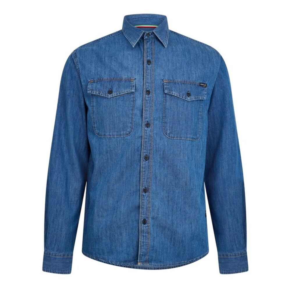 Replay Mens Denim Shirt / Mid Blue